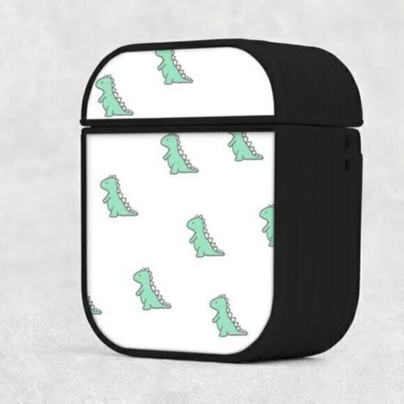Hand Crafted Accessories - Green Dinosaur Airpod Case
